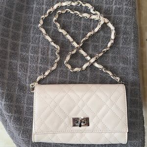 Forever 21 bone colored crossbody bag. Like new condition.